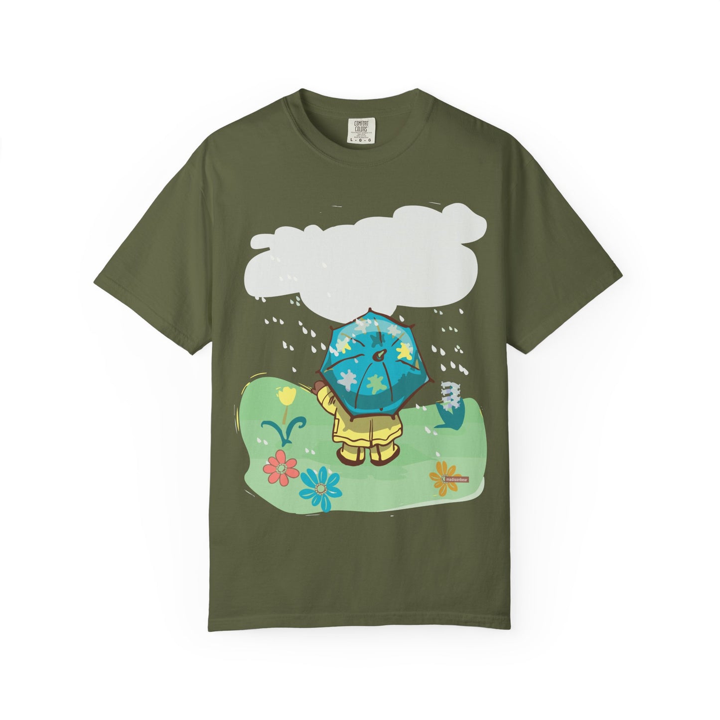 Playful Rainy Day T-Shirt | Unisex Garment-Dyed Tee | Perfect for Spring, Rainy Days, Gift for Nature Lovers, Casual Wear, Fun Designs