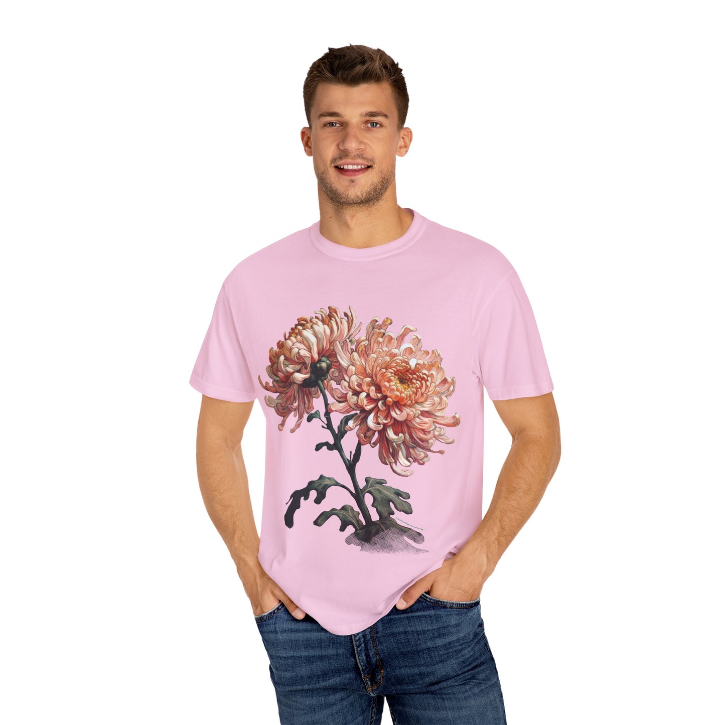 Chrysanthemum - Rose Dragon Floral Graphic Tee, Vintage Inspired T-Shirt, Nature Lover's Top, Gift for Gardeners, Petal Print Shirt, Unisex