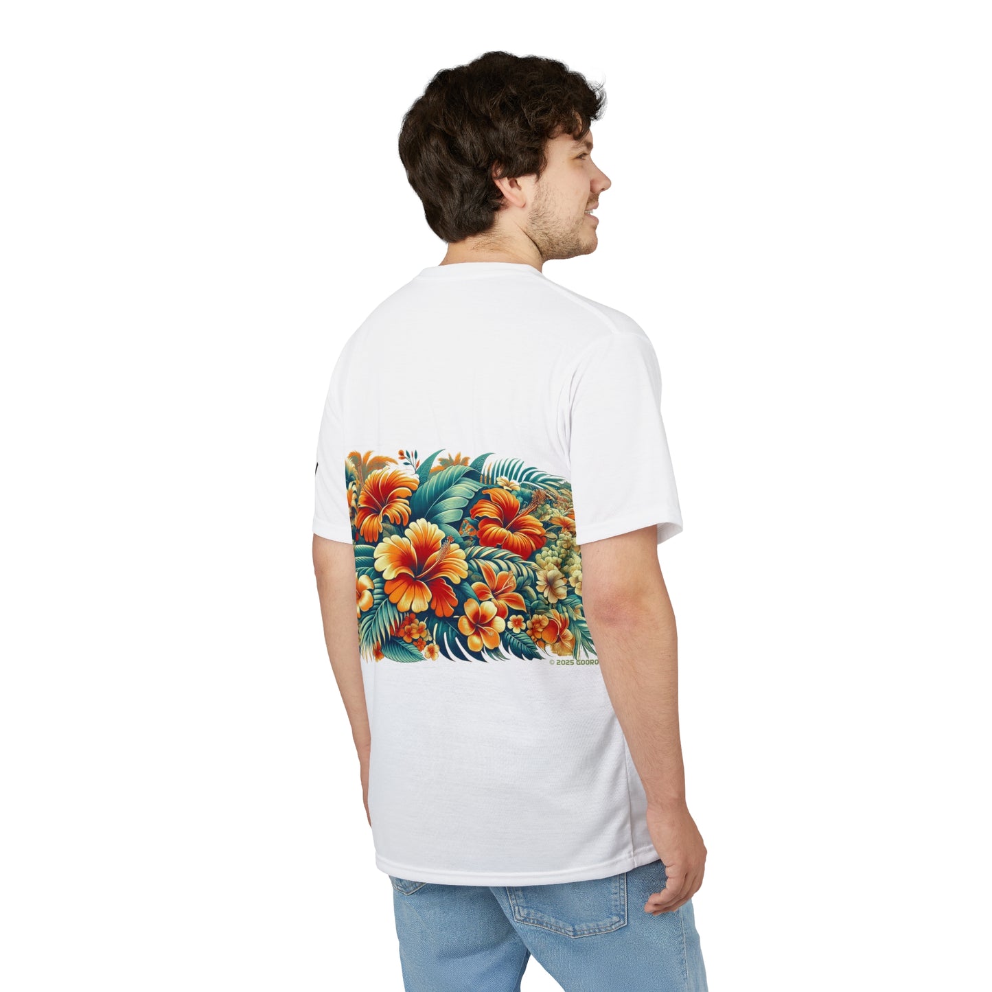 Tropical Flower Tee, Floral T-Shirt, Hawaiian Shirt, Botanical Unisex Top, Summer Blossom Apparel