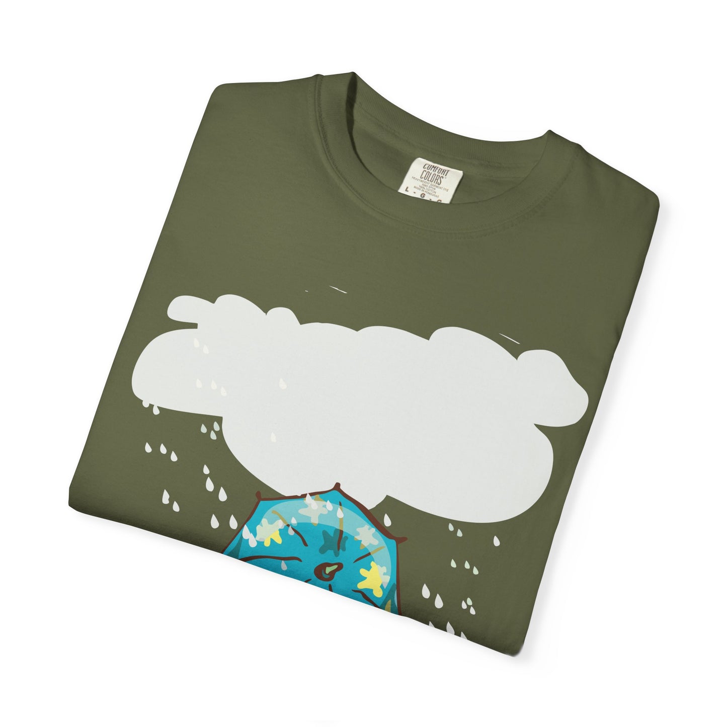 Playful Rainy Day T-Shirt | Unisex Garment-Dyed Tee | Perfect for Spring, Rainy Days, Gift for Nature Lovers, Casual Wear, Fun Designs