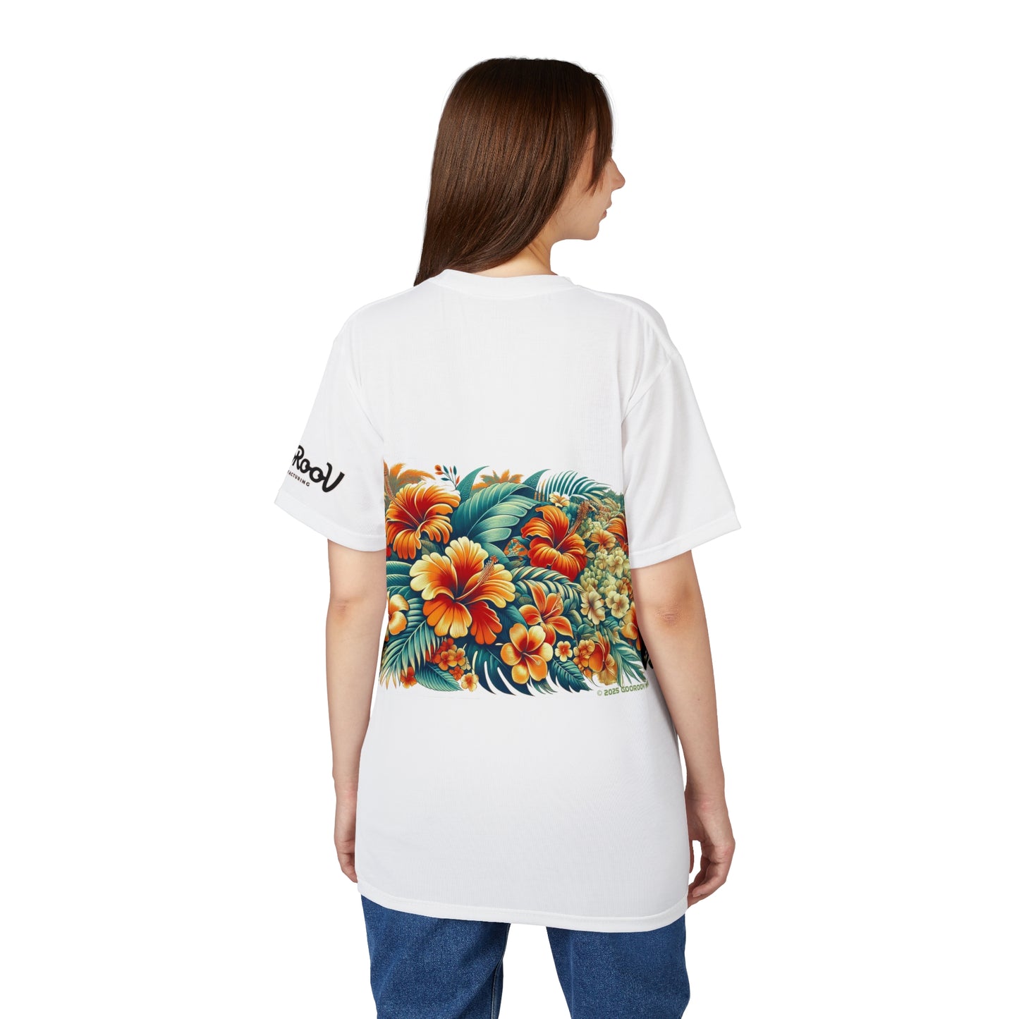 Tropical Flower Tee, Floral T-Shirt, Hawaiian Shirt, Botanical Unisex Top, Summer Blossom Apparel