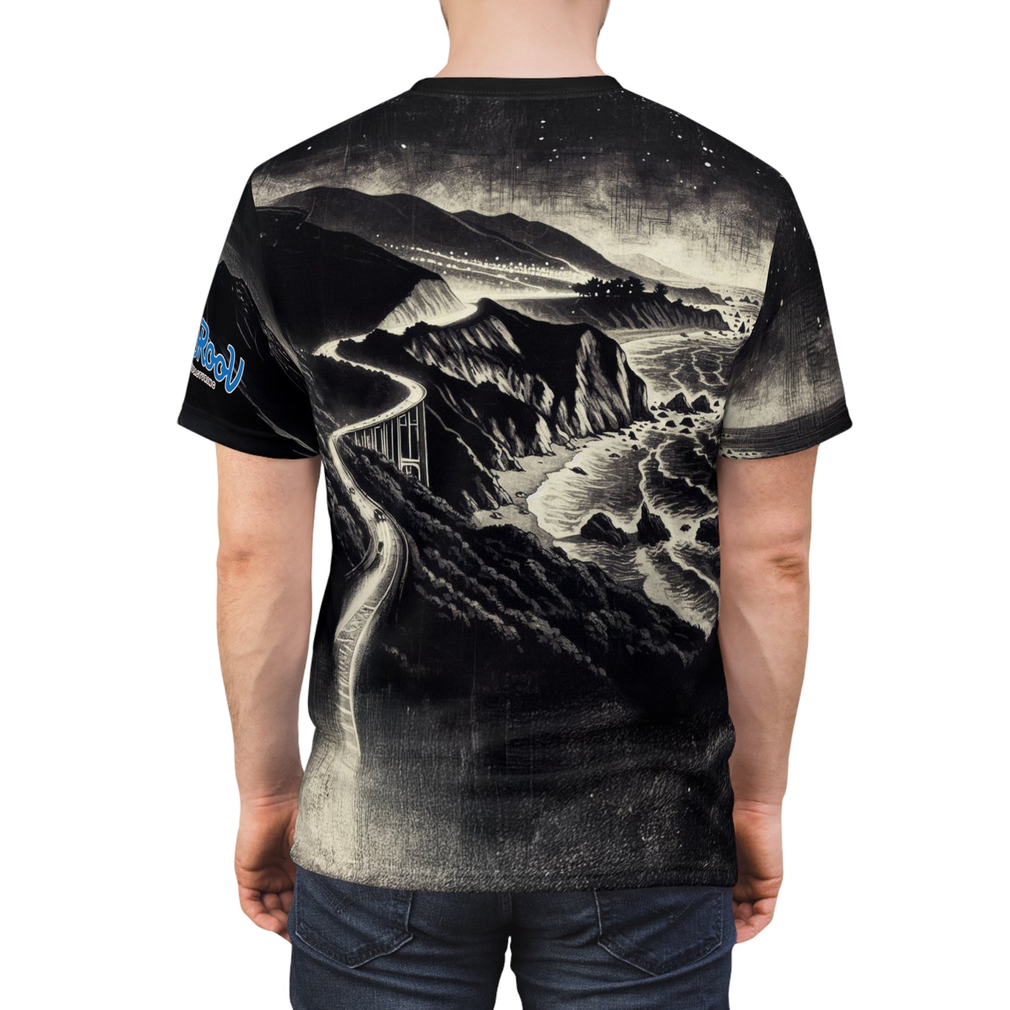 T-Shirt PCH Highway 1 to Big Sur, CA Unisex Cut & Sew Tee