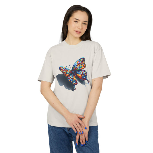 T-Shirt, Butterfly Pixel Dreams, Unisex Graphic Tee, Distressed Retro Shirt, Vintage Style Top, Nature Lover Gift