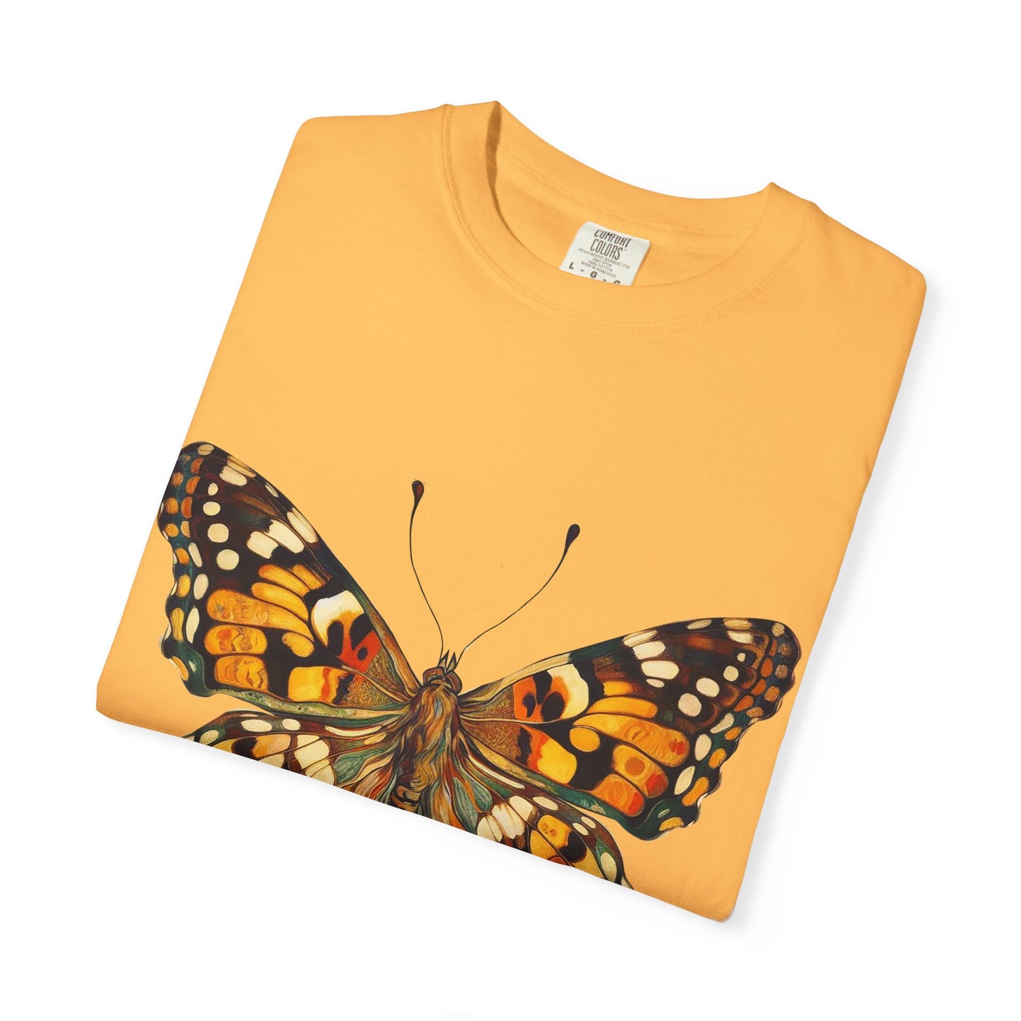 Butterfly Rose Dragon Art by GooRooV Mfg. Unisex Garment-Dyed T-shirt, Boho Style Shirt, Eco-Friendly Clothing, Perfect Gift for Her