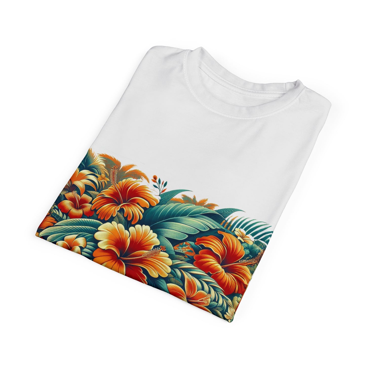 Tropical Flower Tee, Floral T-Shirt, Hawaiian Shirt, Botanical Unisex Top, Summer Blossom Apparel
