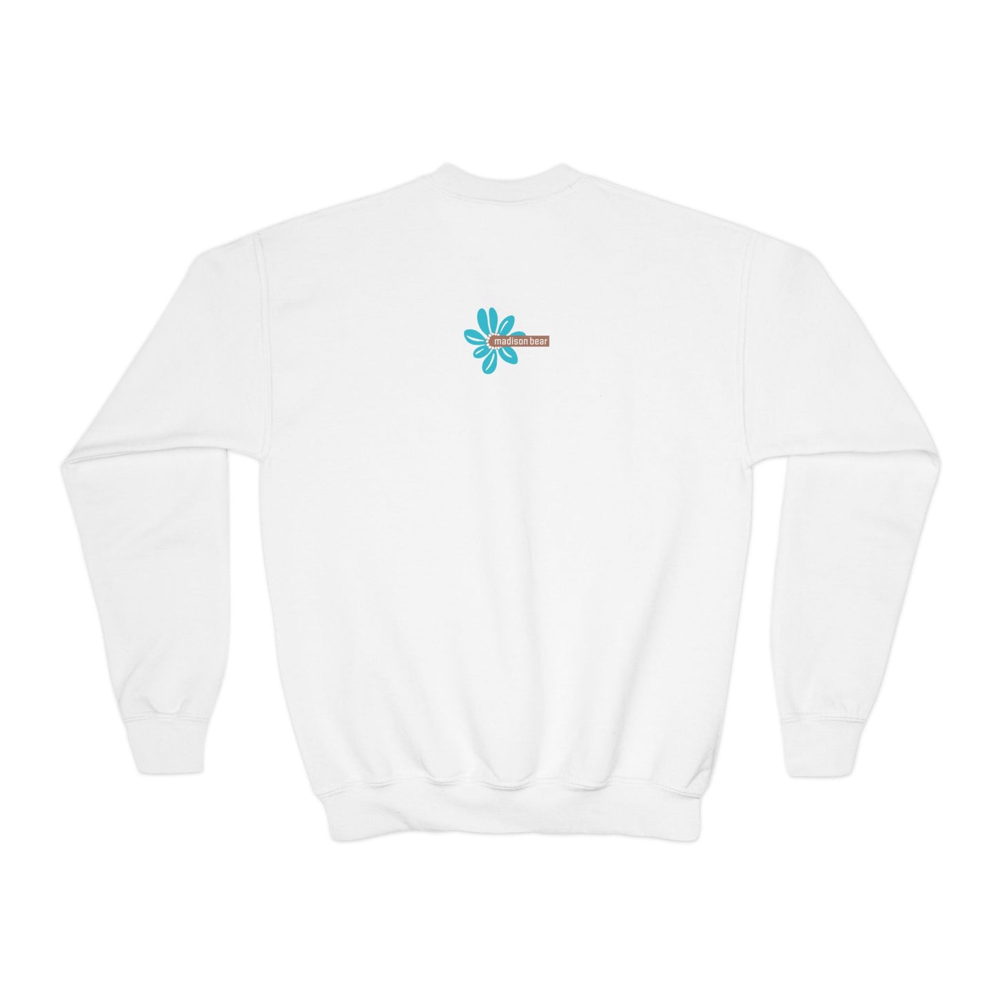 Madison Bear Cozy Youth Crewneck Sweatshirt Winter Snowman Design, Perfect for Christmas, Family Gatherings, Winter Fun, Holiday