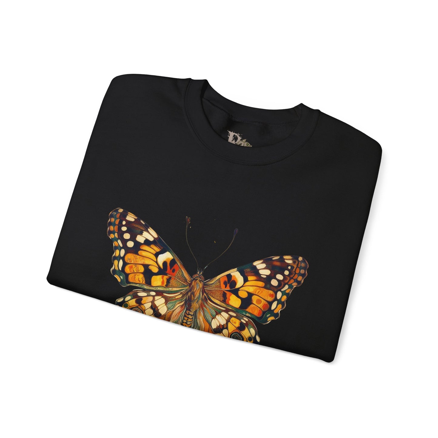 Butterfly Rose Dragon by GooRooV MFG. Print Unisex Crewneck Sweatshirt, Cozy Gift Fashion, Casual Outfit, Eco-Friendly Apparel