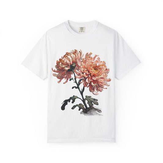Chrysanthemum - Rose Dragon Floral Graphic Tee, Vintage Inspired T-Shirt, Nature Lover's Top, Gift for Gardeners, Petal Print Shirt, Unisex