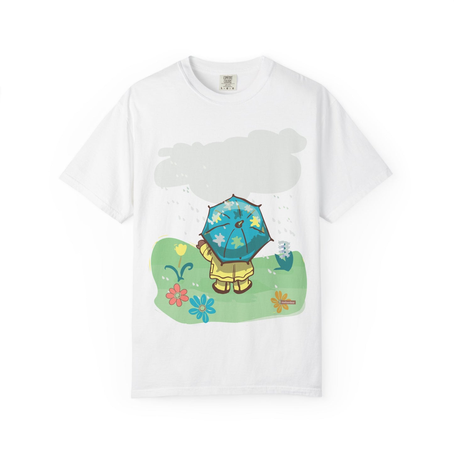 Playful Rainy Day T-Shirt | Unisex Garment-Dyed Tee | Perfect for Spring, Rainy Days, Gift for Nature Lovers, Casual Wear, Fun Designs