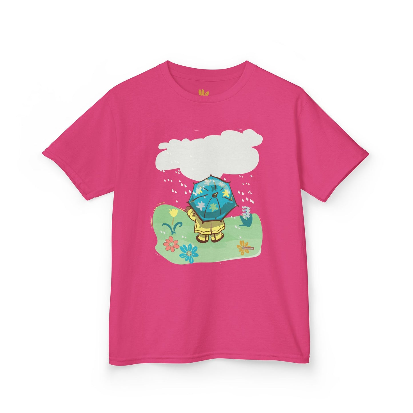 Kids Tee - Madison Bear by GooRooV Mfg, Cute Rainy Day Design, Children's T-Shirt, Youth Shirt, Kid's Top, Playful Animal Tee, Fun Kids