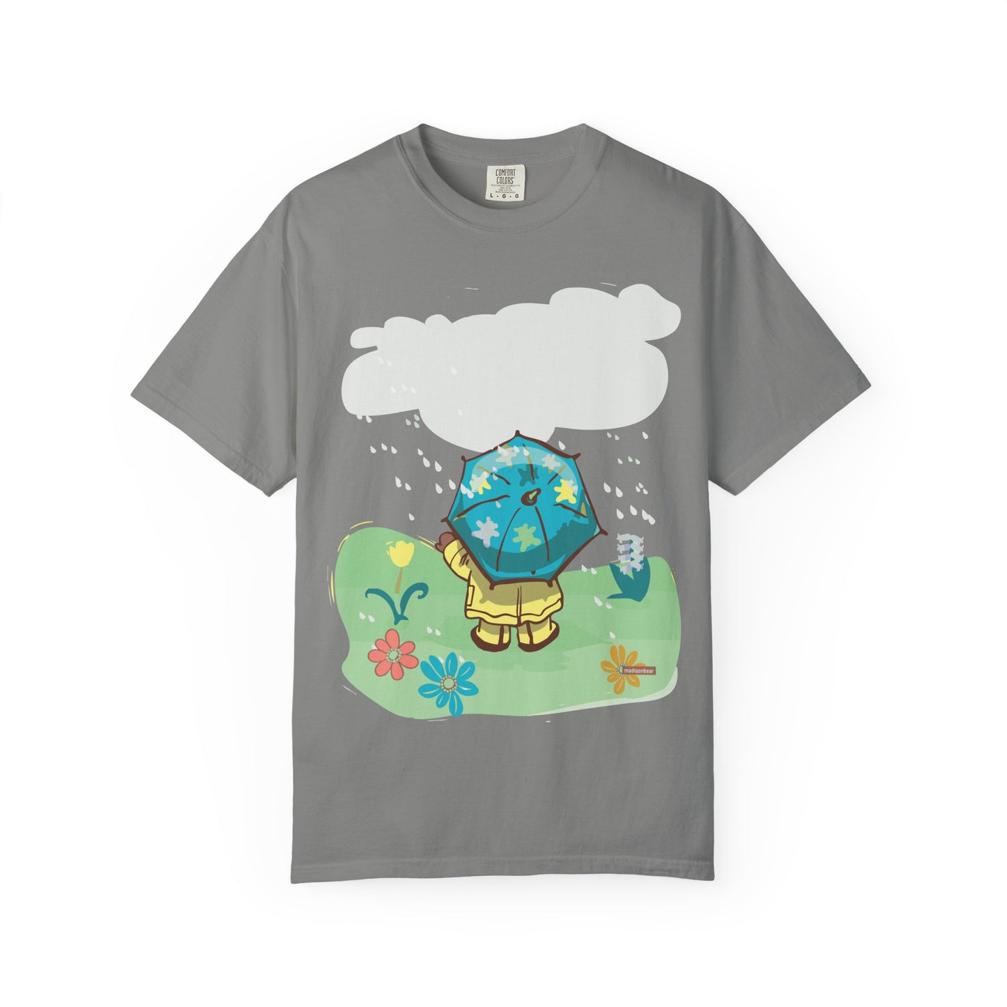 Playful Rainy Day T-Shirt | Unisex Garment-Dyed Tee | Perfect for Spring, Rainy Days, Gift for Nature Lovers, Casual Wear, Fun Designs