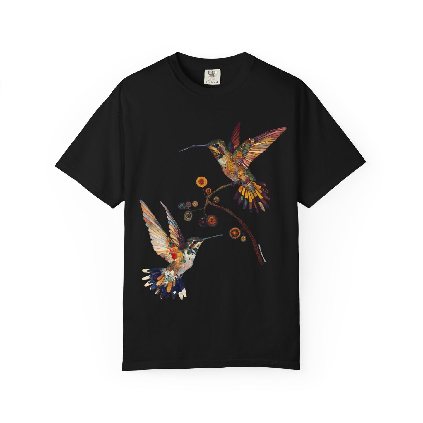 Floral Hummingbird T-Shirt, Nature Lover Gift, Unisex Graphic Tee, Summer Style, Outdoor Adventure Wear, Eco-friendly Fashion