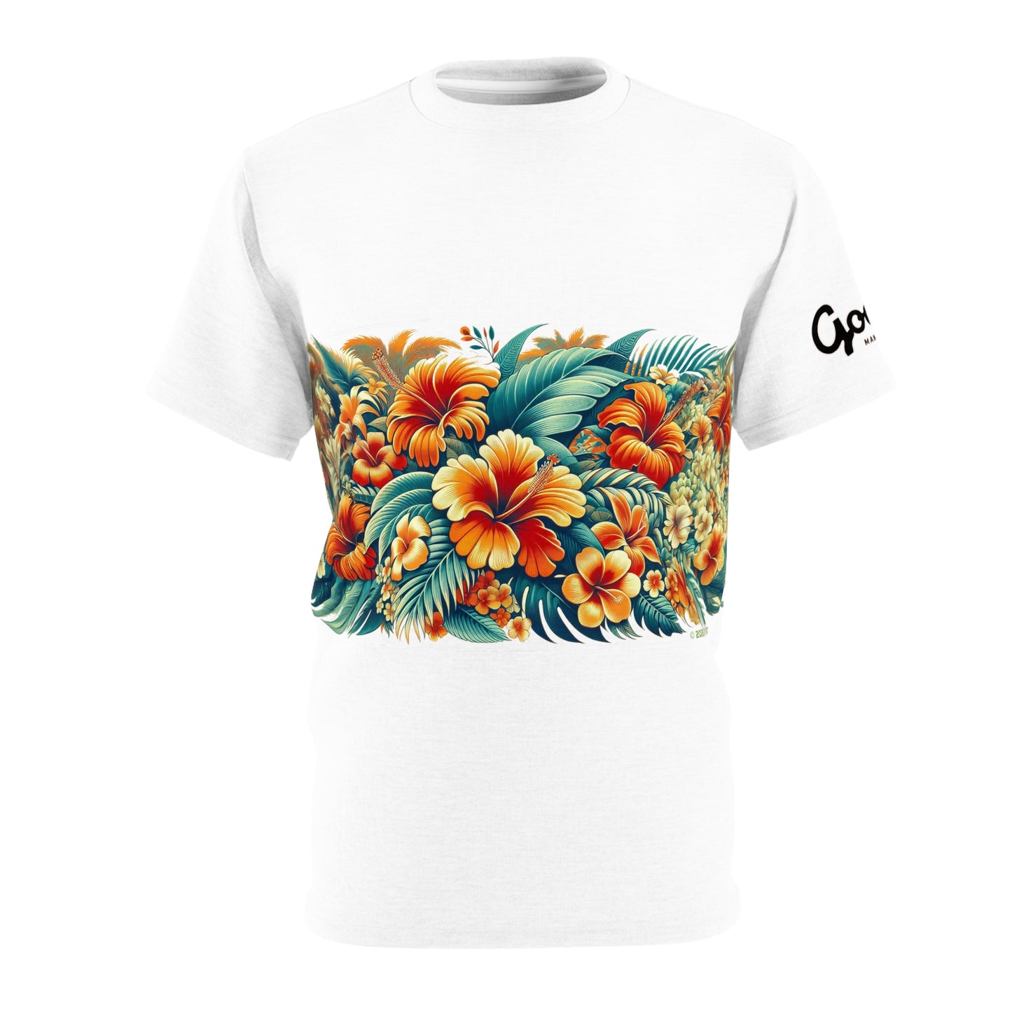 Tropical Flower Tee, Floral T-Shirt, Hawaiian Shirt, Botanical Unisex Top, Summer Blossom Apparel