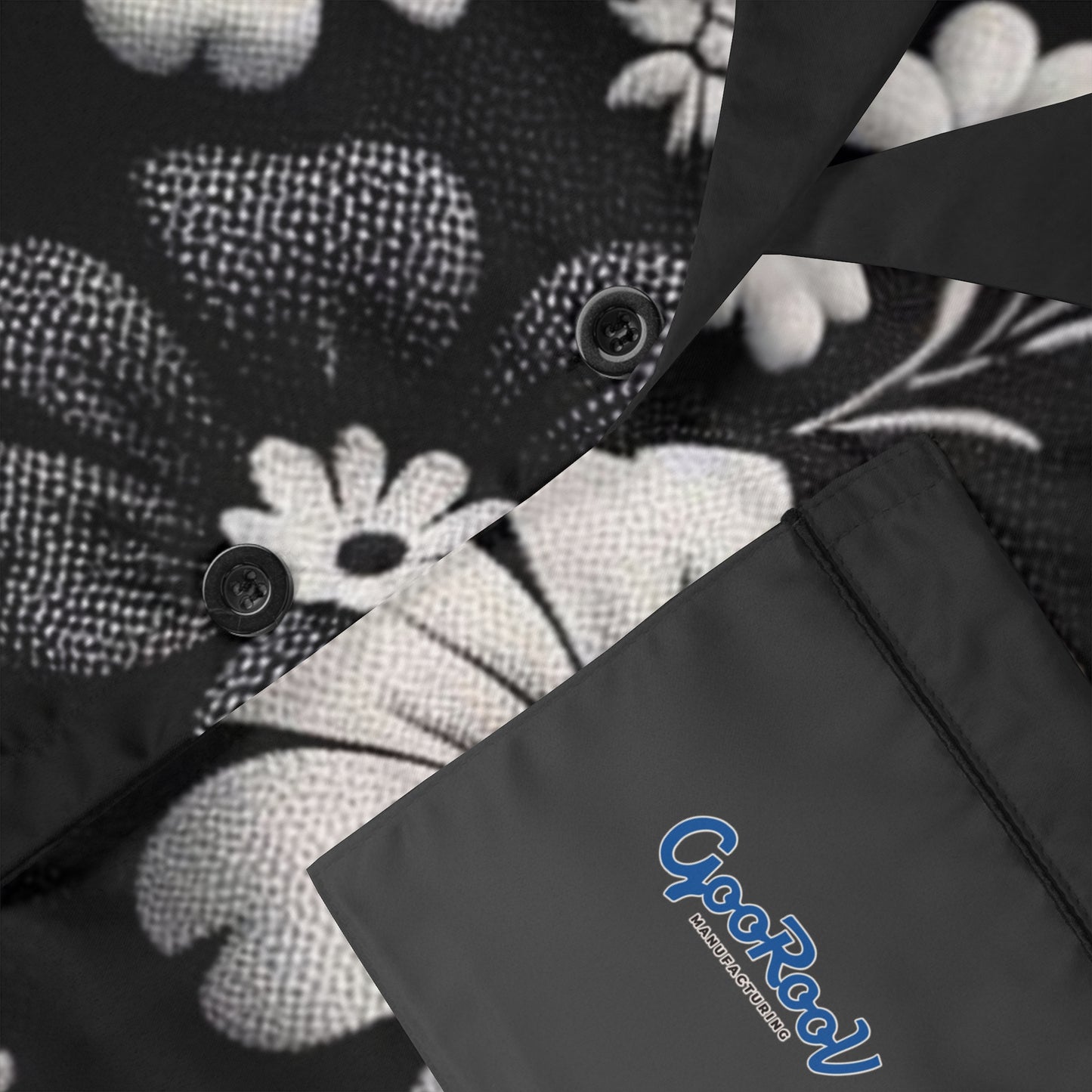 Satin Pajamas - Dream Flowers in Black and White