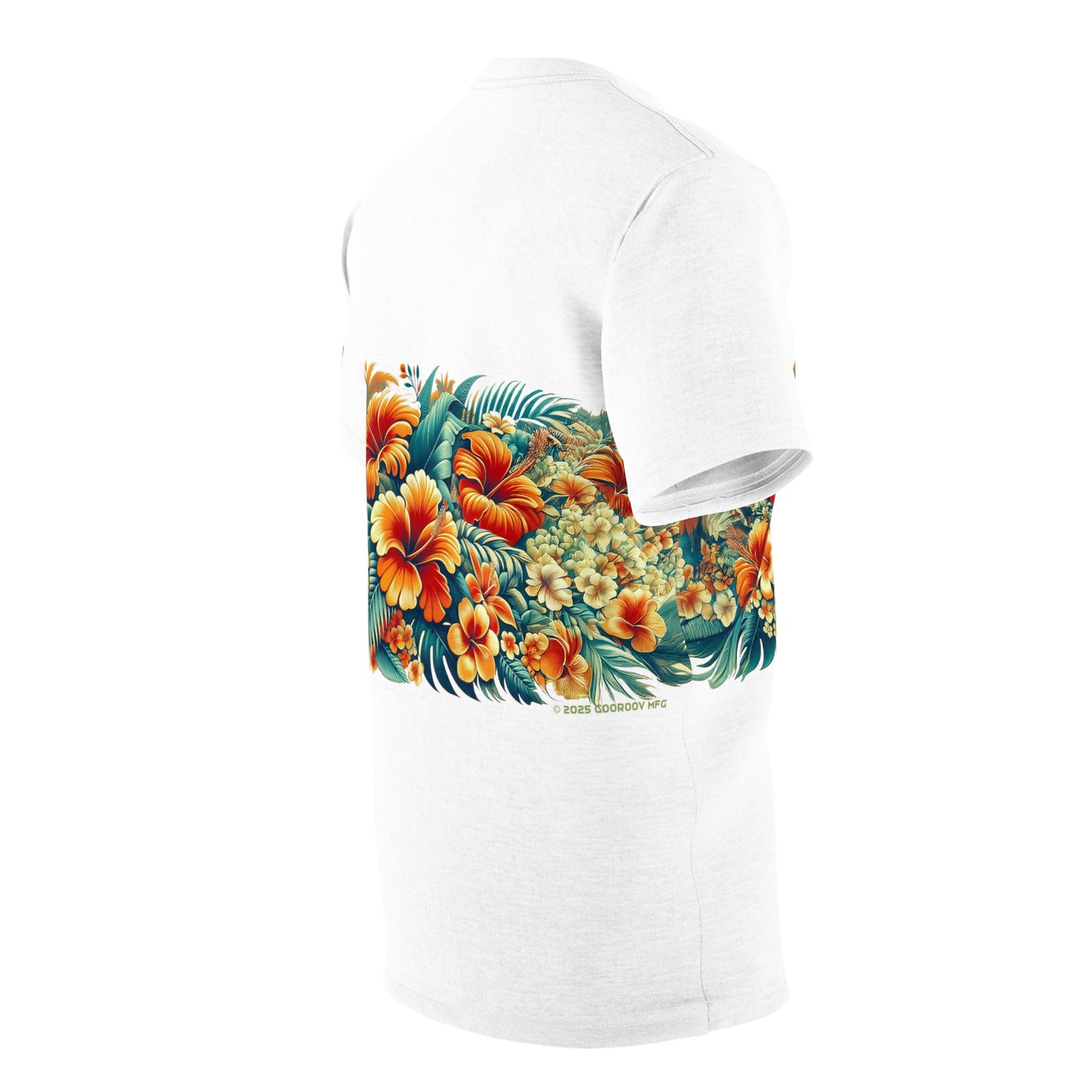 Tropical Flower Tee, Floral T-Shirt, Hawaiian Shirt, Botanical Unisex Top, Summer Blossom Apparel