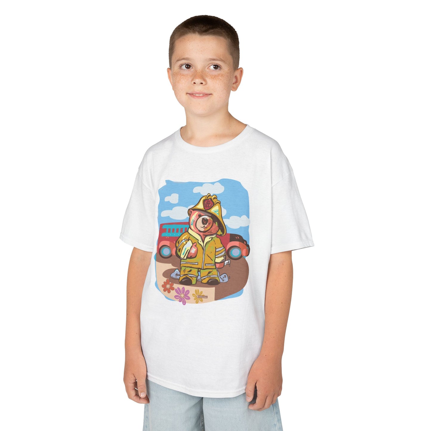 Kids Firefighter Adventure Tee - Fun and Colorful Design for Playtime!