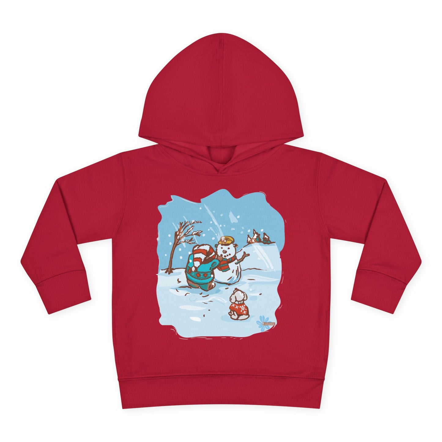 Kid's Madison Bear Whimsical Winter Toddler Hoodie with Snowman Design, Cute Pullover for Kids, Holiday Gift, Cozy Winter Wear, Festive Outfit