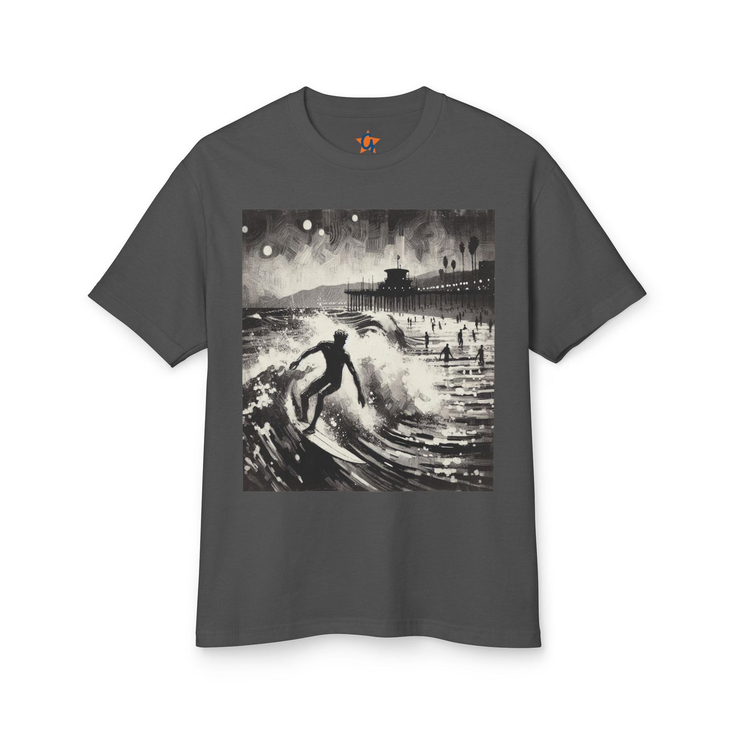 Night Wave Surfer, Santa Monica, CA