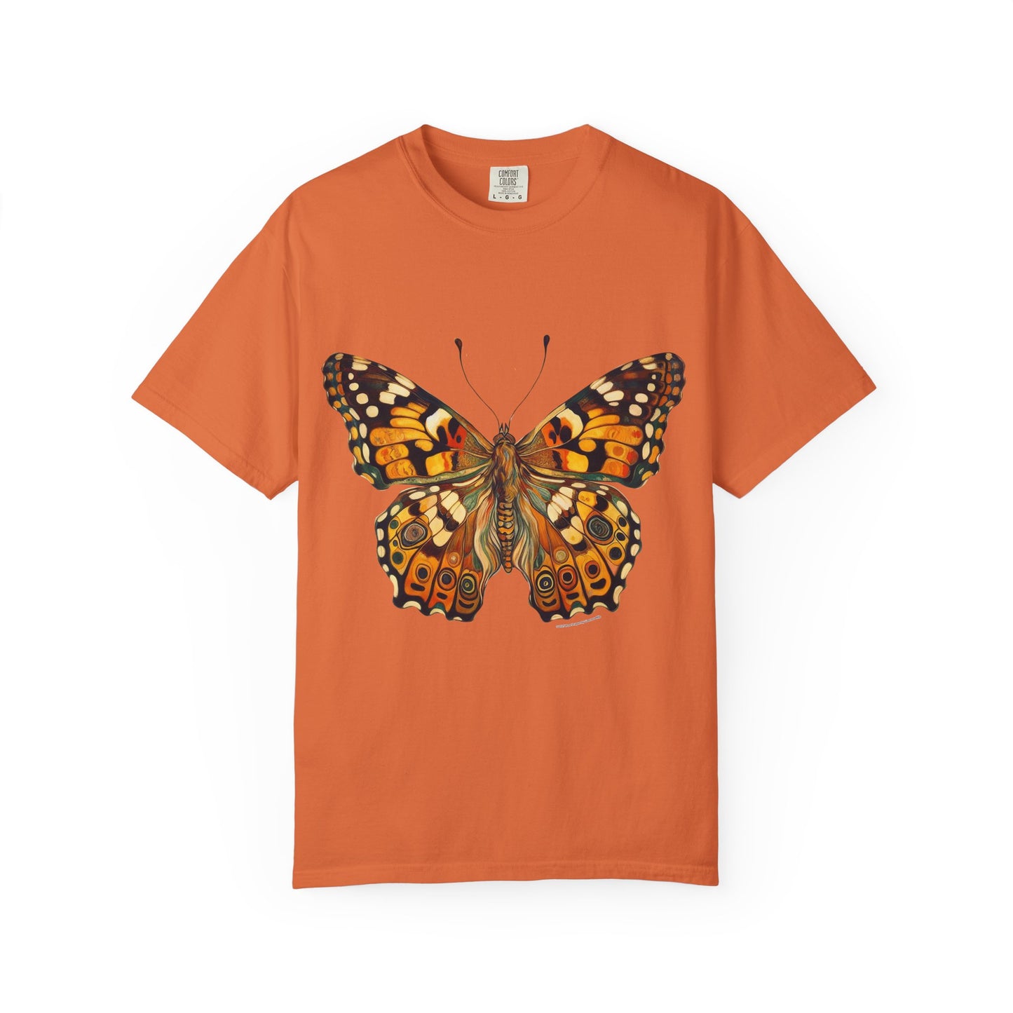 Butterfly Rose Dragon Art by GooRooV Mfg. Unisex Garment-Dyed T-shirt, Boho Style Shirt, Eco-Friendly Clothing, Perfect Gift for Her