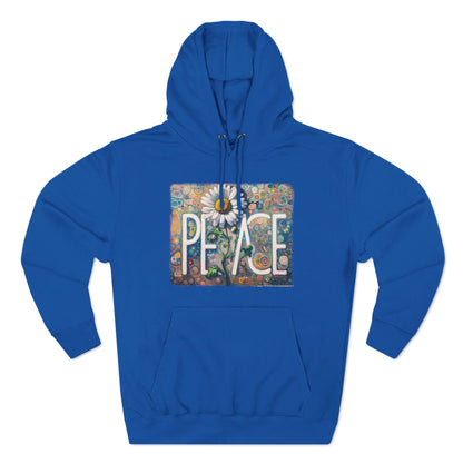 PEACE: Three-Panel Fleece Hoodie