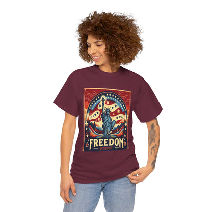 Freedom Is To Vote: Unisex Heavy Cotton Tee