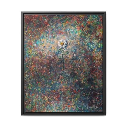 GooRooV Daisy Matte Canvas, Framed (Multi-color)