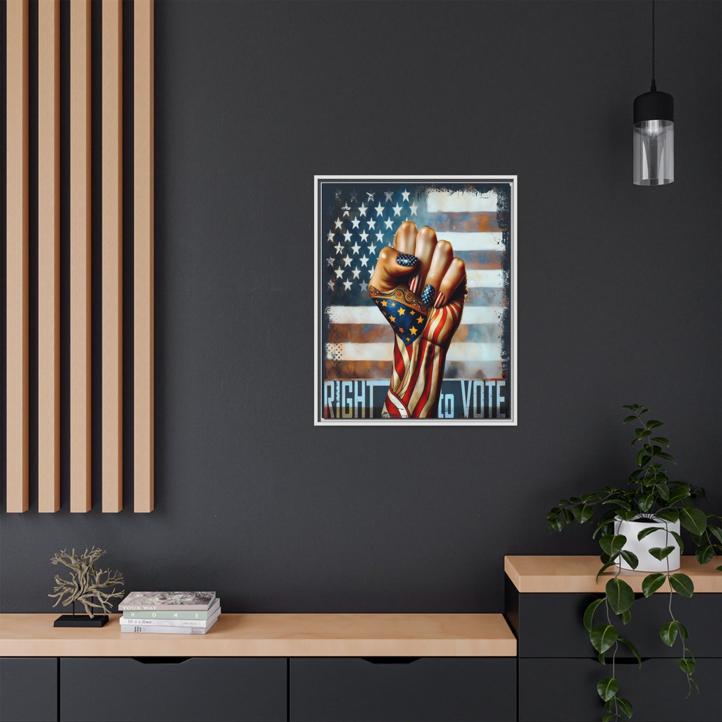 Right To Vote: Matte Canvas, Framed (Multi-color)