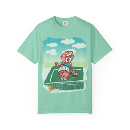 Tennis Anyone? Madison Bear - Fun Retro T-Shirt for Kids & Adults, Cute Gift for Sports Lovers, Perfect for Summer Days, Casual Wear,
