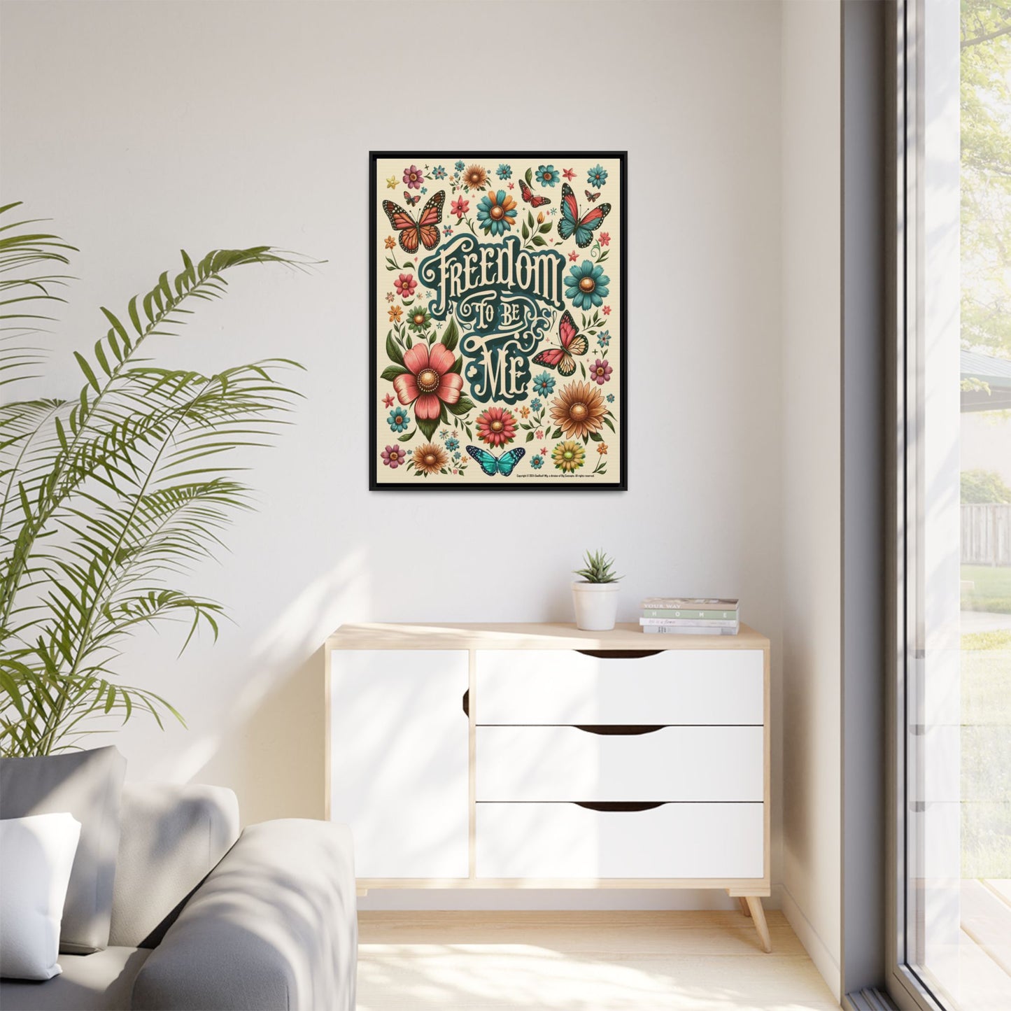 Freedom to be Me: Matte Canvas, Framed (Multi-color)