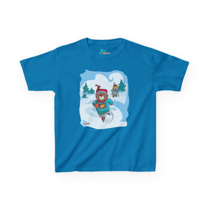 Snow Day Kids Madison Bear TShirt - Cute Children's Graphic Tee, Winter Wonderland Children's Shirt, Kids Holiday Gift, Children's Bear