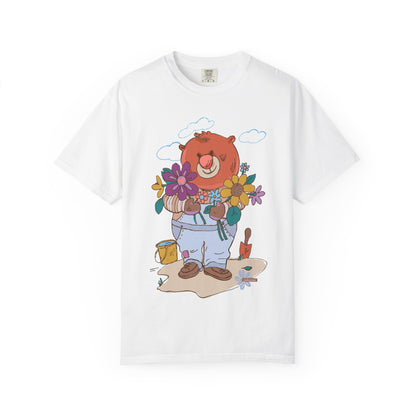 Madison Bear Gardening T-Shirt, Special Edition for Mothers Day, Cute Bear Shirt, Botanical Garden Gift, Plant Lover Tee, Nature Shirt