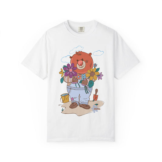 Madison Bear Gardening T-Shirt, Cute Bear Shirt, Botanical Garden Gift, Plant Lover Tee, Nature Shirt