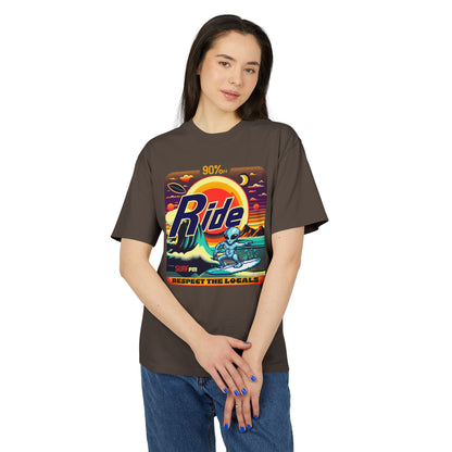 Tee, Alien Surfer Faded Tee, Unisex Surf Shirt, Beach Vibes T-Shirt, Retro Space Graphic Top, Faded Tee Shirt