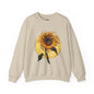 Sunflower & Moon Unisex Heavy Blend™ Crewneck Sweatshirt, Cozy Floral Gift, Vintage-Inspired Sweatshirt, Fall Fashion, Everyday Comfort
