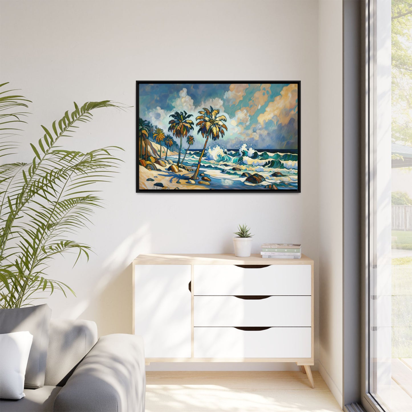 GooRooV Home in Laguna Beach California: Matte Canvas, Framed (Multi-color)