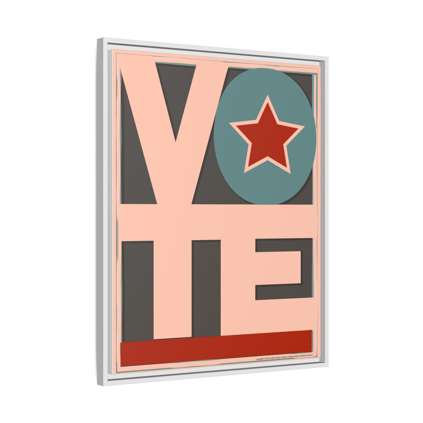 VOTE: Matte Canvas, Framed (Multi-color)