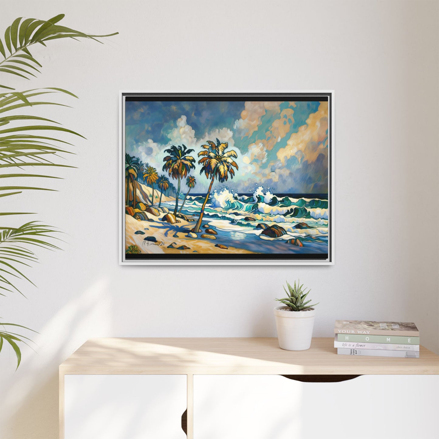 GooRooV Home in Laguna Beach California: Matte Canvas, Framed (Multi-color)