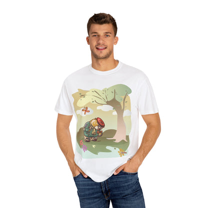 Whimsical Nature T-shirt, Unisex Garment-Dyed Tee, Nature Lover Gift, Spring & Summer Wear, Casual Everyday Style, Eco-Friendly Apparel