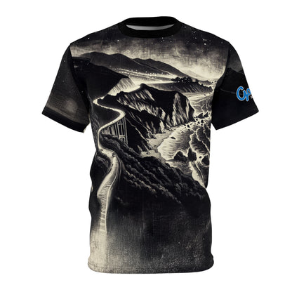 T-Shirt PCH Highway 1 to Big Sur, CA Unisex Cut & Sew Tee