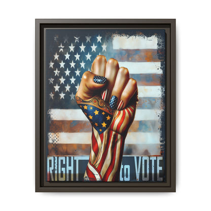 Right To Vote: Matte Canvas, Framed (Multi-color)