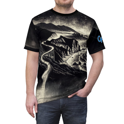T-Shirt PCH Highway 1 to Big Sur, CA Unisex Cut & Sew Tee