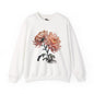 Chrysanthemum - Rose Dragon Floral Graphic Sweatshirt, Vintage Nature Lover's Casual Top, Gift for Gardeners, Petal Print Jumper, Unisex