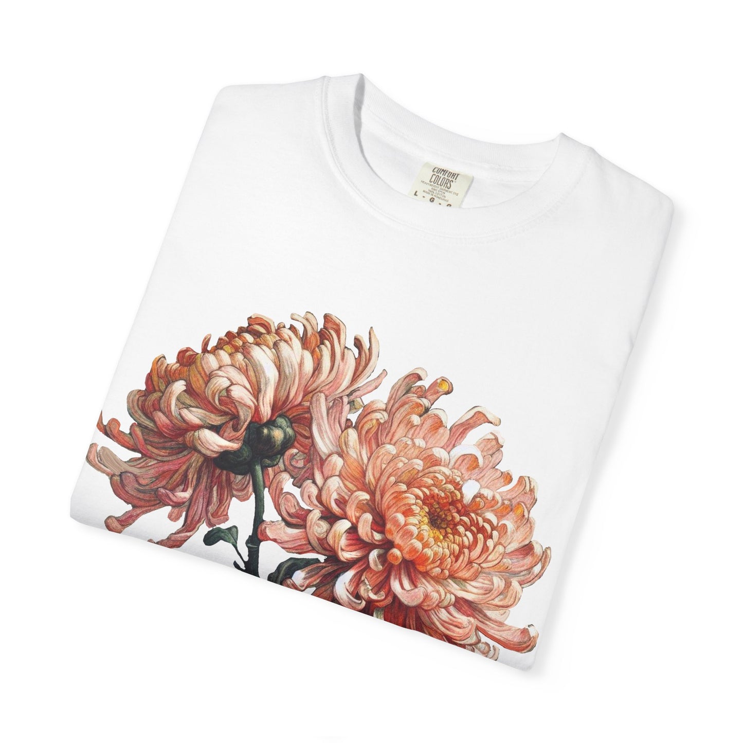 Chrysanthemum - Rose Dragon Floral Graphic Tee, Vintage Inspired T-Shirt, Nature Lover's Top, Gift for Gardeners, Petal Print Shirt, Unisex