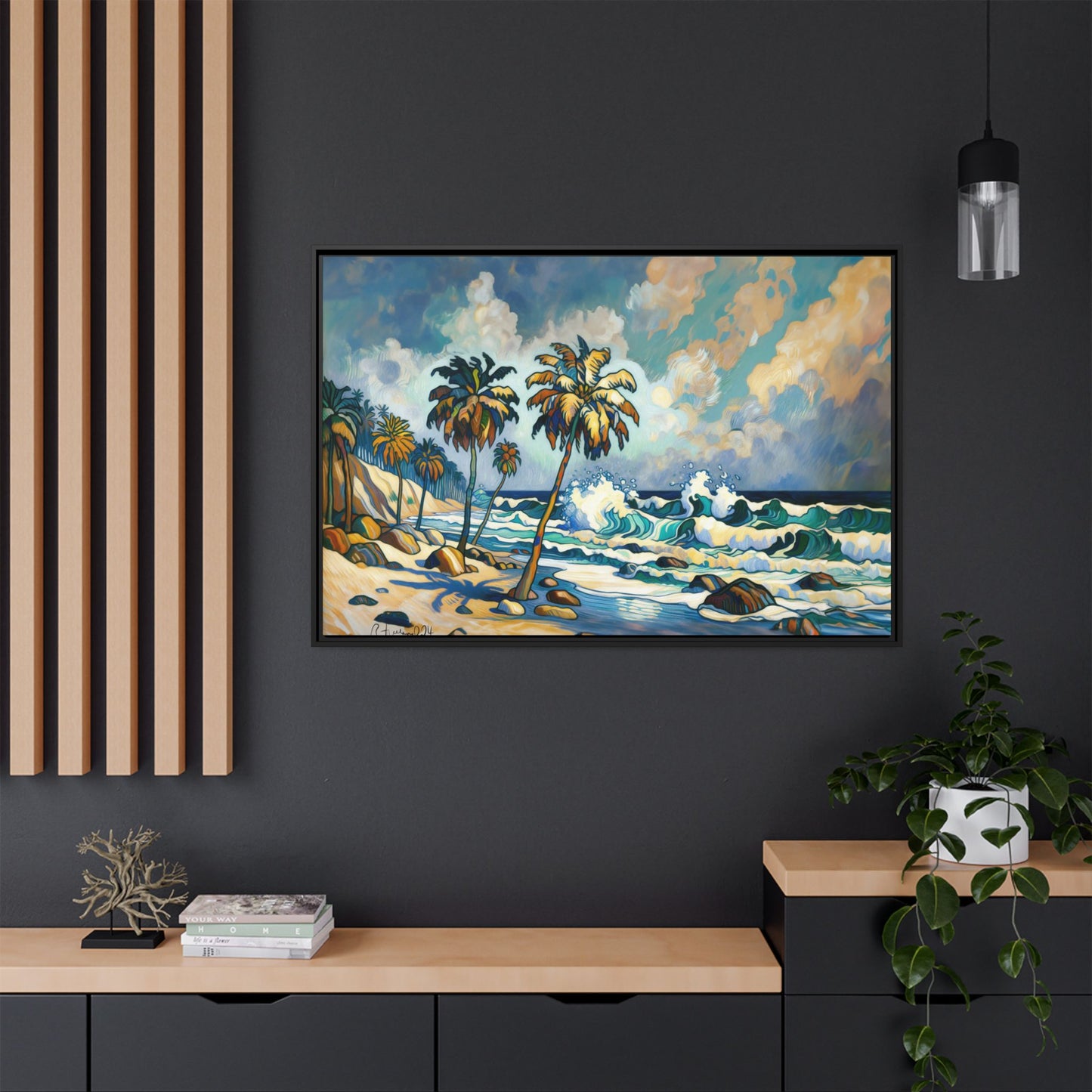 GooRooV Home in Laguna Beach California: Matte Canvas, Framed (Multi-color)