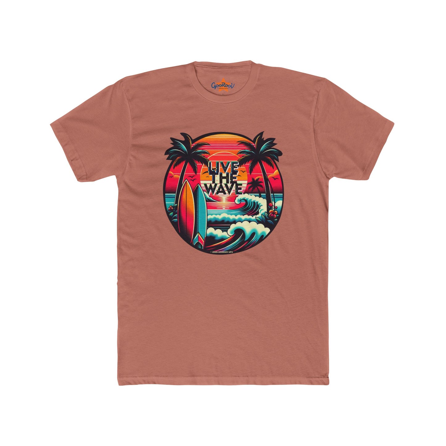 Live the Wave, Wave Rider T-Shirt, Surf Tee, Beach Lover Shirt, Ocean Vibes Top, Summer Graphic Tee