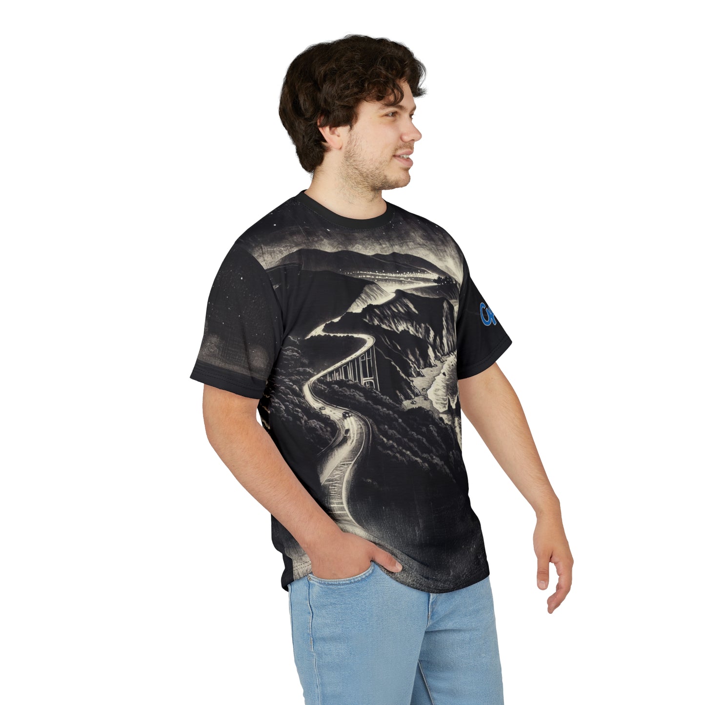 T-Shirt PCH Highway 1 to Big Sur, CA Unisex Cut & Sew Tee