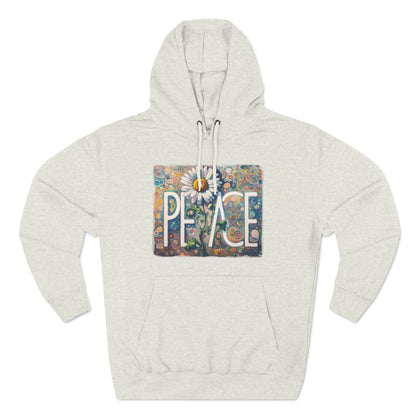 PEACE: Three-Panel Fleece Hoodie