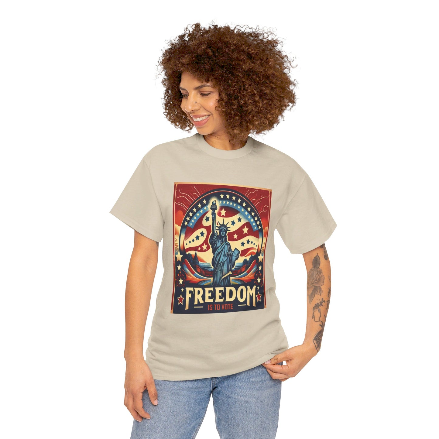 Freedom Is To Vote: Unisex Heavy Cotton Tee