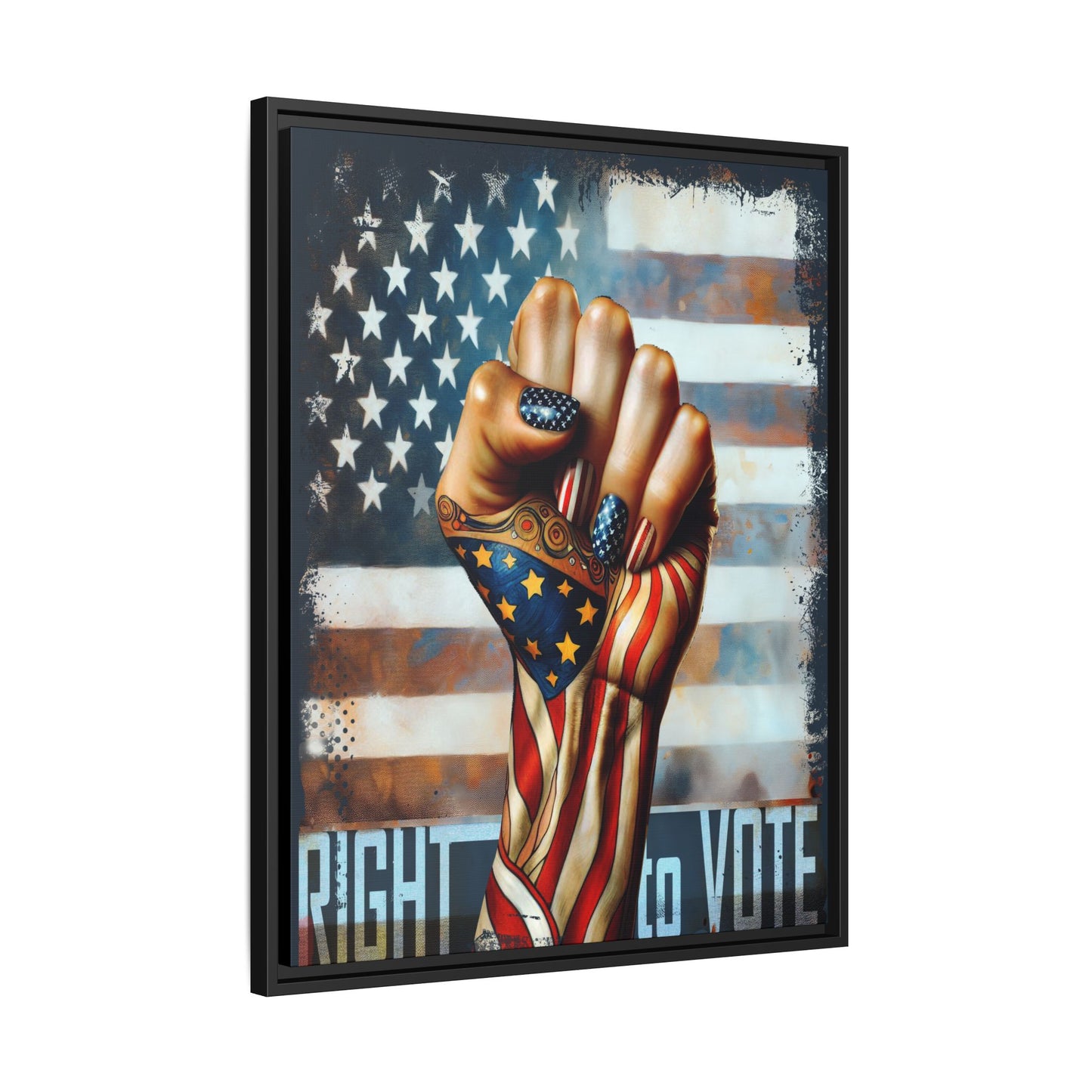 Right To Vote: Matte Canvas, Framed (Multi-color)