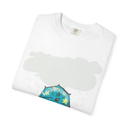 Playful Rainy Day T-Shirt | Unisex Garment-Dyed Tee | Perfect for Spring, Rainy Days, Gift for Nature Lovers, Casual Wear, Fun Designs
